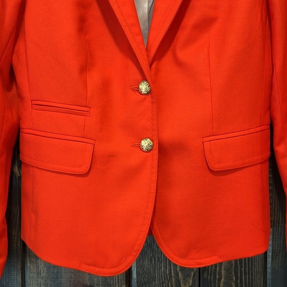 J. Crew Schoolboy Blazer 2 Wool Red Orange Office Professional Academia - Picture 4 of 13